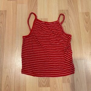 Brandy Melville red and white stripped tank